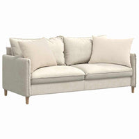 Cuscini da Divano 2 pz-Set di 2 Cuscini per Sofa Beige 70 x 50 cm Tessuto