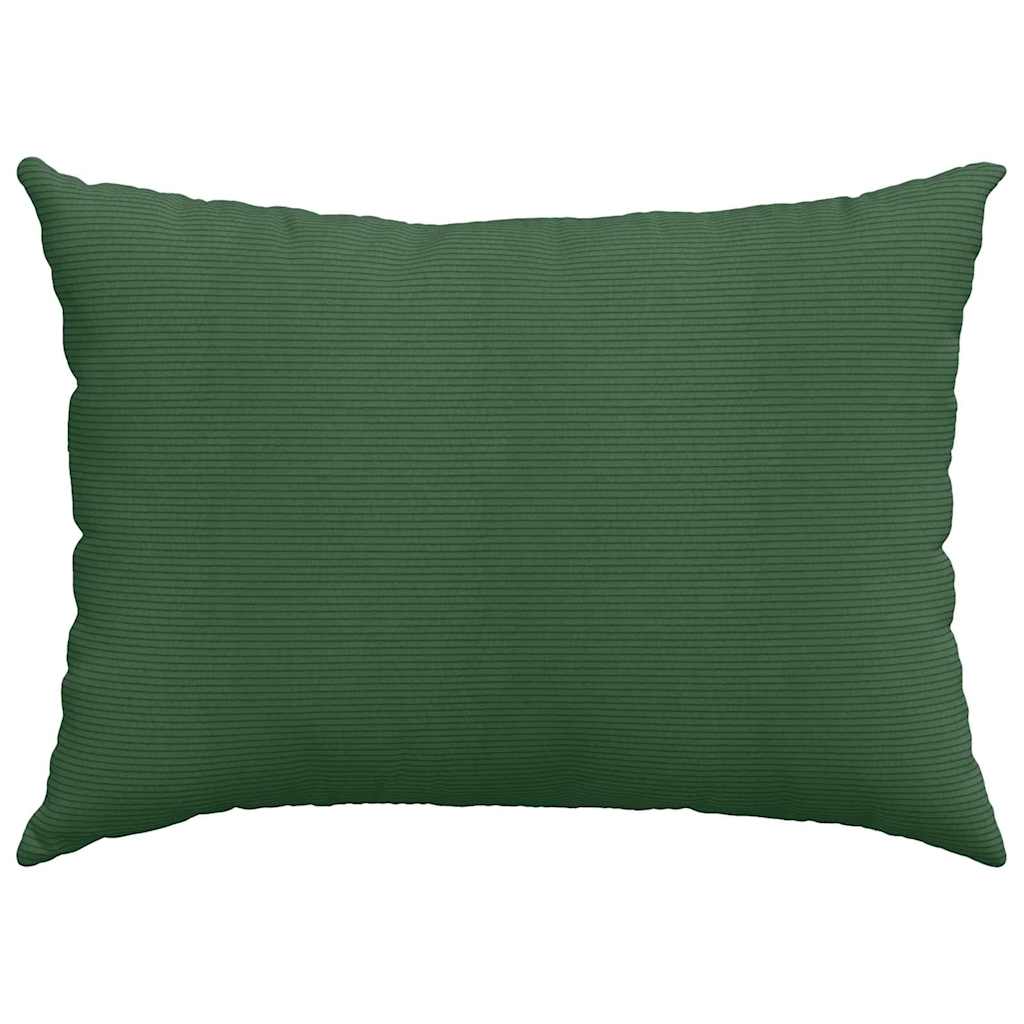 Cuscini da Divano 2 pz-Set di 2 Cuscini per Sofa Verde Scuro 70 x 50 cm Tessuto in Cords 704458