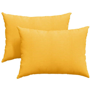 Cuscini da Divano 2 pz-Set di 2 Cuscini per Sofa Giallo Chiaro 70 x 50 cm