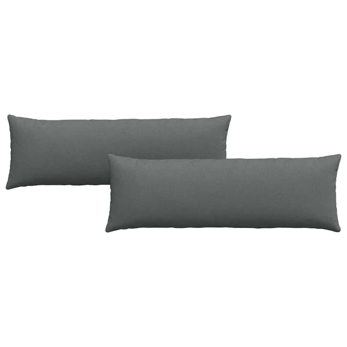 Cuscini da Divano 2 pz-Set di 2 Cuscini per Sofa Grigio scuro 120 x 40 cm Tessuto 899155