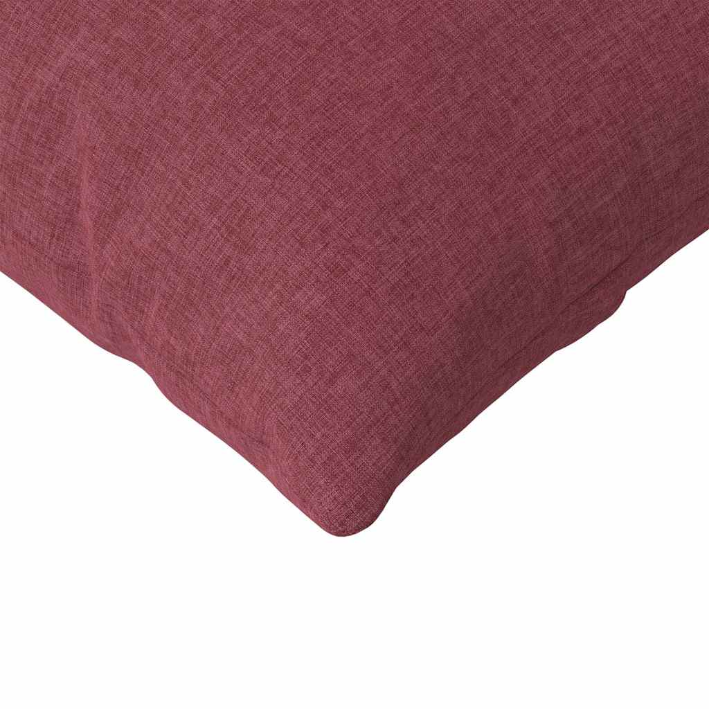 Cuscini da Divano 2 pz-Set di 2 Cuscini per Sofa Rosso Vino 120 x 40 cm Tessuto