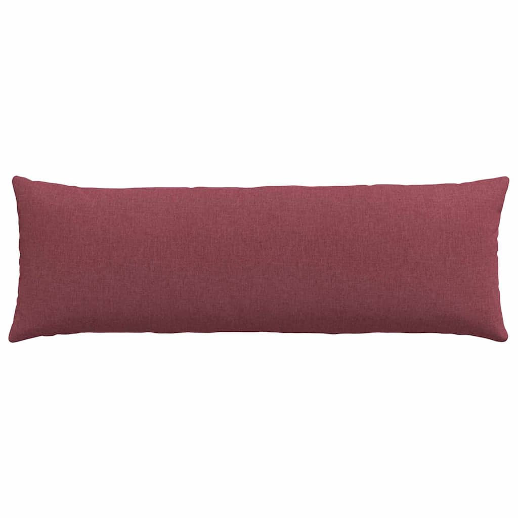 Cuscini da Divano 2 pz-Set di 2 Cuscini per Sofa Rosso Vino 120 x 40 cm Tessuto
