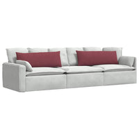 Cuscini da Divano 2 pz-Set di 2 Cuscini per Sofa Rosso Vino 120 x 40 cm Tessuto
