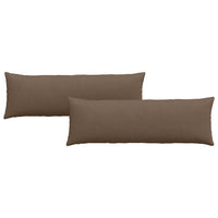 Cuscini da Divano 2 pz-Set di 2 Cuscini per Sofa Marrone 120 x 40 cm Tessuto