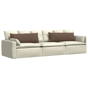 Cuscini da Divano 2 pz-Set di 2 Cuscini per Sofa Marrone 120 x 40 cm Tessuto