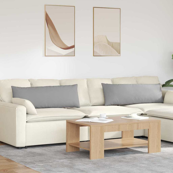Cuscini da Divano 2 pz-Set di 2 Cuscini per Sofa Grigio Nuvola 120 x 40 cm Tessuto