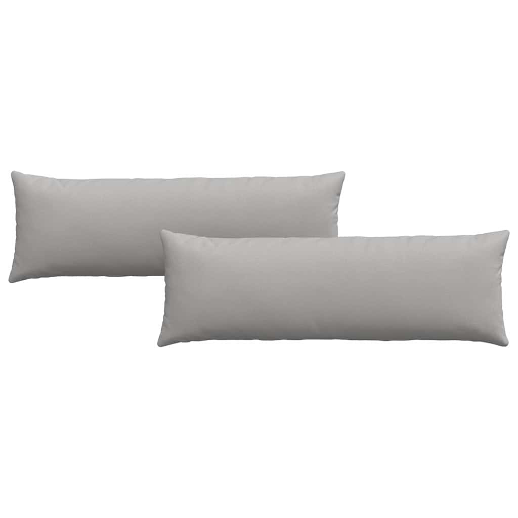 Cuscini da Divano 2 pz-Set di 2 Cuscini per Sofa Grigio Nuvola 120 x 40 cm Tessuto