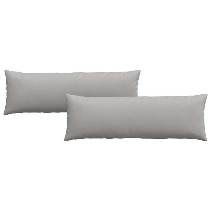 Cuscini da Divano 2 pz-Set di 2 Cuscini per Sofa Grigio Nuvola 120 x 40 cm Tessuto