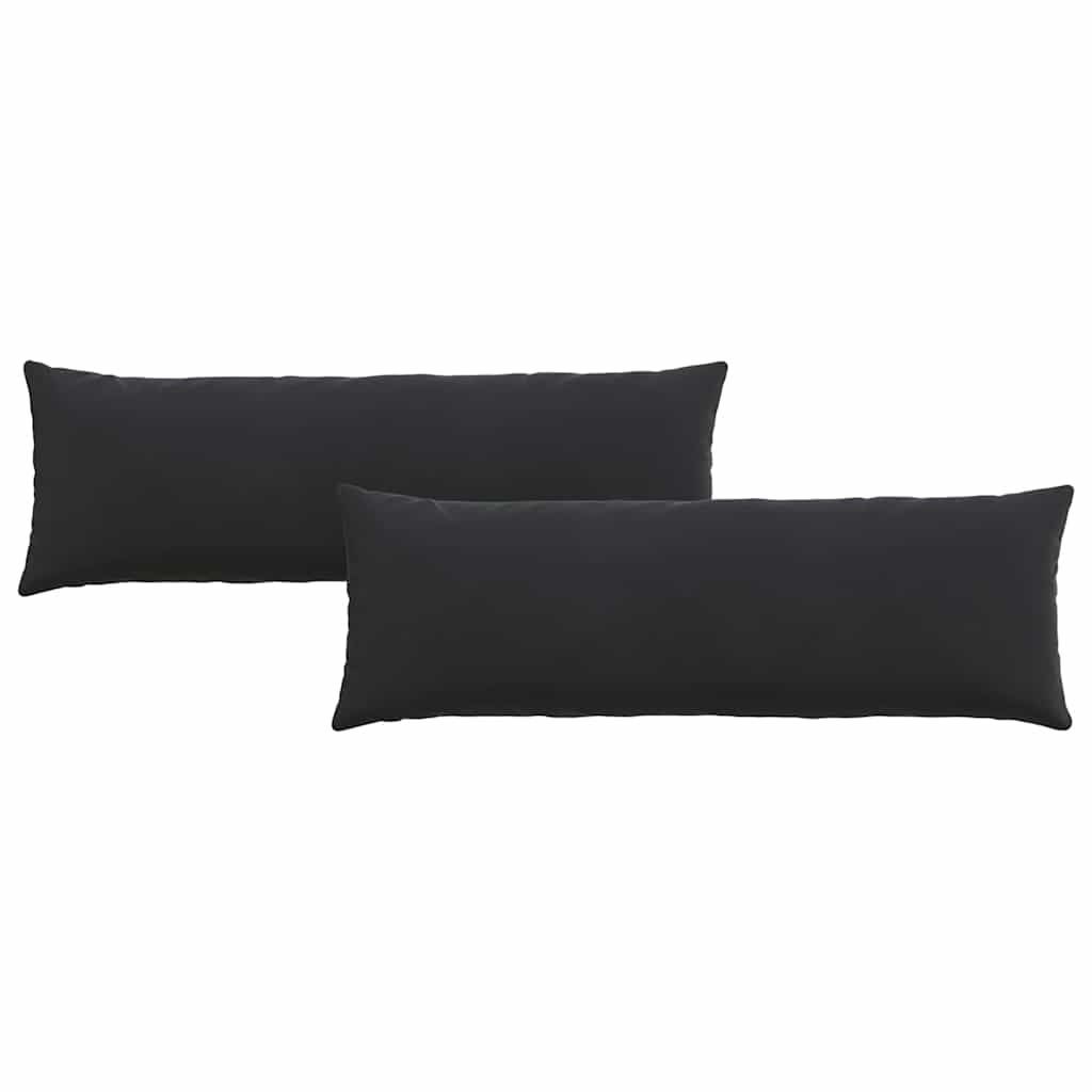 Cuscini da Divano 2 pcs Nero 120 x 40 cm Tessuto in Cords 42013805