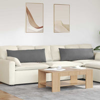 Cuscini da Divano 2 pz-Set di 2 Cuscini per Sofa Grigio scuro 120 x 40 cm Tessuto 689819