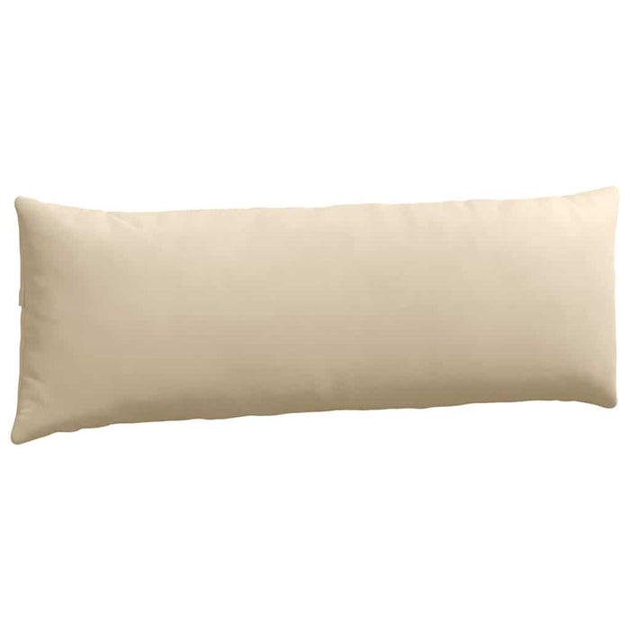 Cuscini da Divano 2 pz-Set di 2 Cuscini per Sofa Crema 120 x 40 cm Tessuto 967686