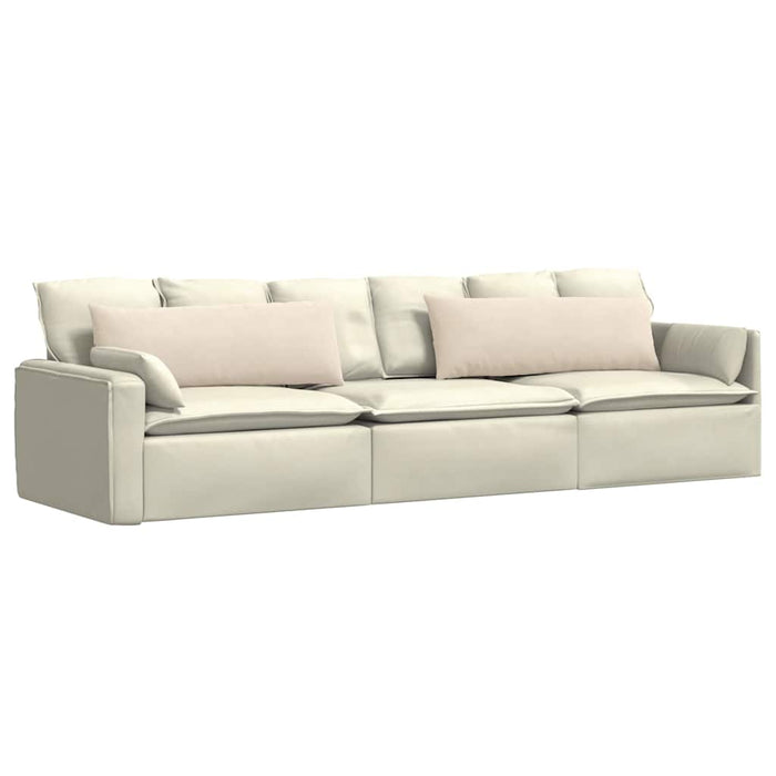 Cuscini da Divano 2 pz-Set di 2 Cuscini per Sofa Beige 120 x 40 cm Tessuto