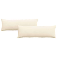 Cuscini da Divano 2 pcs Crema 120 x 40 cm Tessuto in Cords 42013819