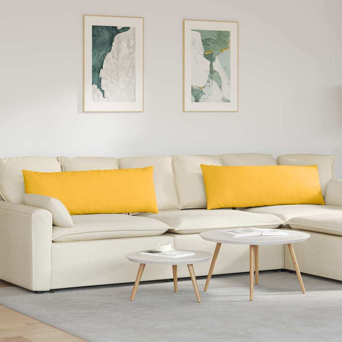 Cuscini da Divano 2 pcs Giallo Chiaro 120 x 40 cm 42013823
