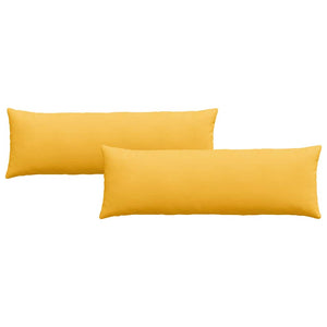 Cuscini da Divano 2 pz-Set di 2 Cuscini per Sofa Giallo Chiaro 120 x 40 cm