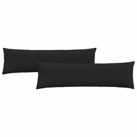 Cuscini da Divano 2 pz-Set di 2 Cuscini per Sofa Nero 145 x 40 cm Tessuto 561283