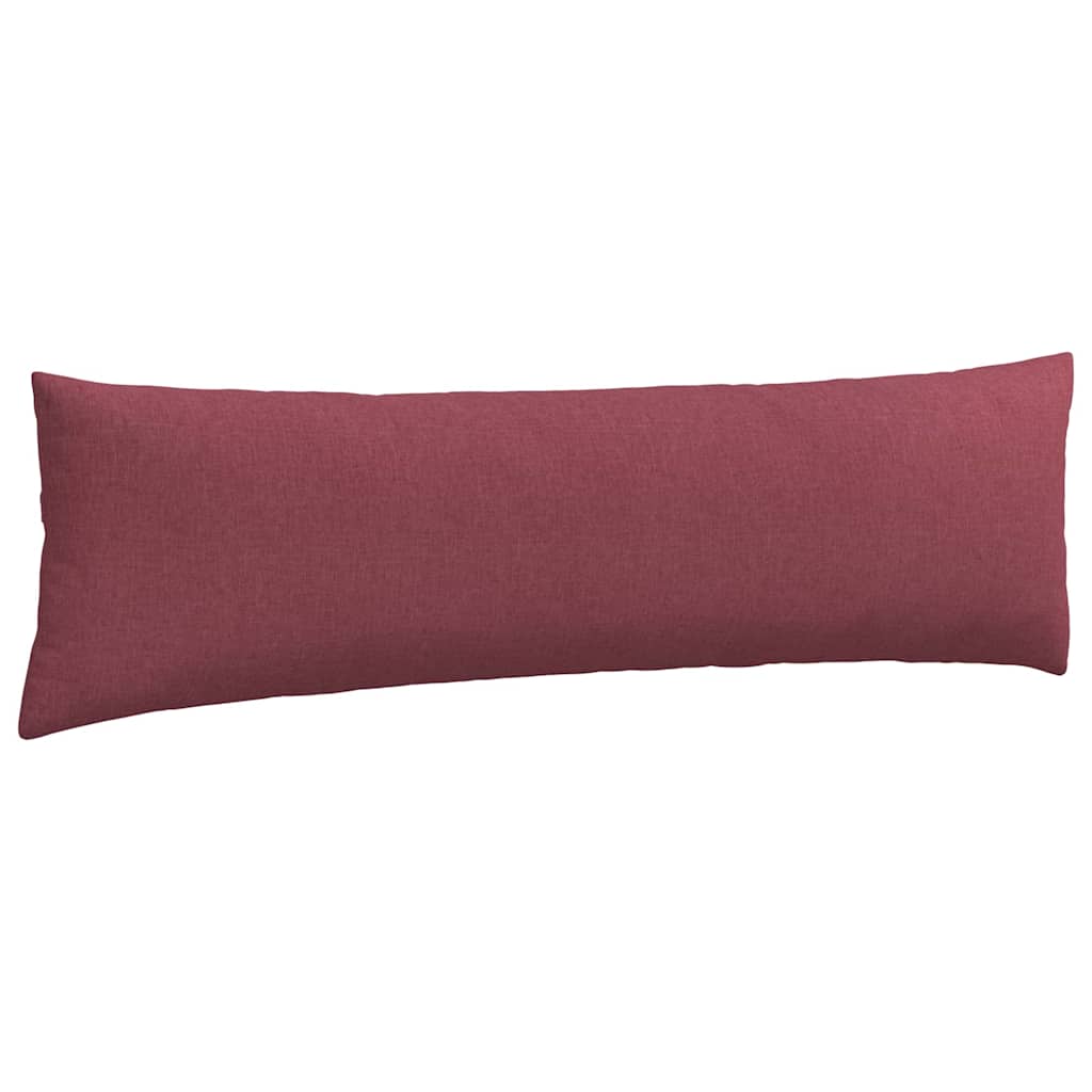 Cuscini da Divano 2 pz-Set di 2 Cuscini per Sofa Rosso Vino 145 x 40 cm Tessuto