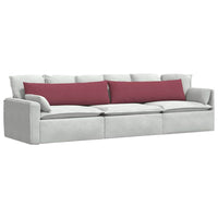 Cuscini da Divano 2 pz-Set di 2 Cuscini per Sofa Rosso Vino 145 x 40 cm Tessuto