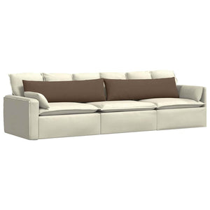Cuscini da Divano 2 pz-Set di 2 Cuscini per Sofa Marrone 145 x 40 cm Tessuto