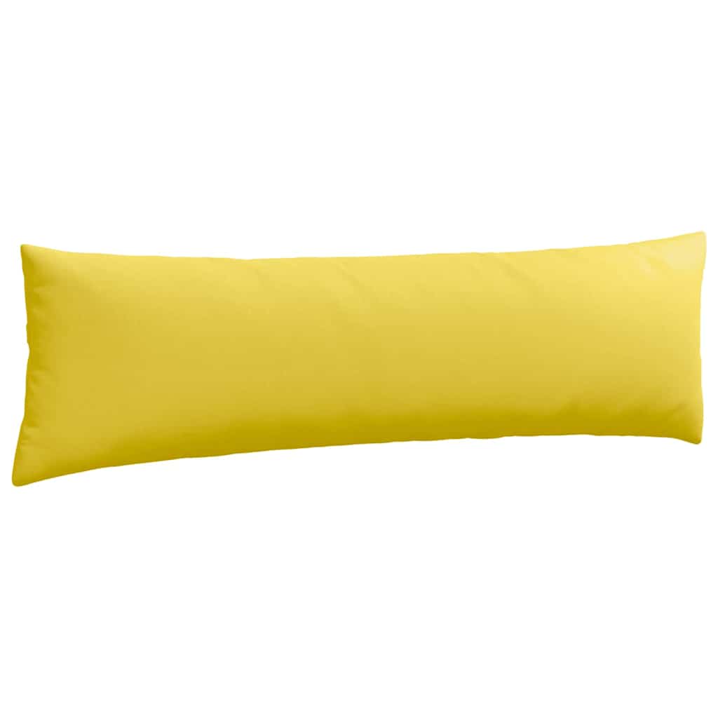 Cuscini da Divano 2 pz-Set di 2 Cuscini per Sofa Giallo Chiaro 145 x 40 cm Tessuto