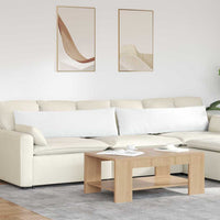 Cuscini da Divano 2 pz-Set di 2 Cuscini per Sofa Bianco 145 x 40 cm Tessuto