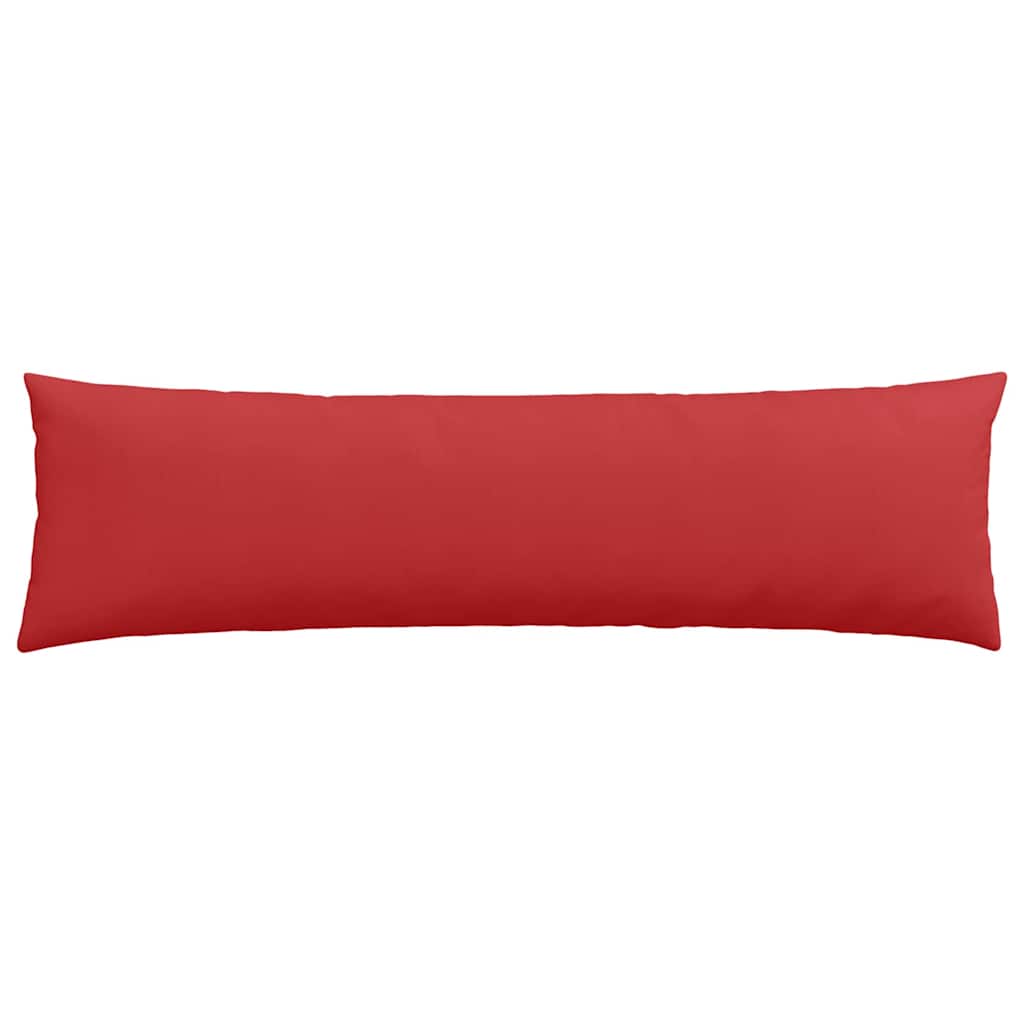 Cuscini da Divano 2 pz-Set di 2 Cuscini per Sofa Rosso 145 x 40 cm Tessuto