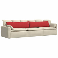 Cuscini da Divano 2 pz-Set di 2 Cuscini per Sofa Rosso 145 x 40 cm Tessuto