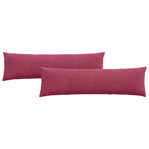 Cuscini da Divano 2 pcs Rosso Vino 145 x 40 cm Tessuto in Cords 42013847
