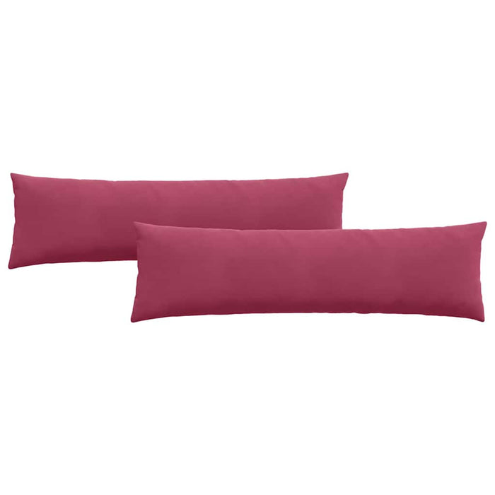 Cuscini da Divano 2 pcs Rosso Vino 145 x 40 cm Tessuto in Cords 42013847