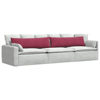 Cuscini da Divano 2 pz-Set di 2 Cuscini per Sofa Rosso Vino 145 x 40 cm Tessuto in Cords