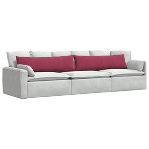 Cuscini da Divano 2 pz-Set di 2 Cuscini per Sofa Rosso Vino 145 x 40 cm Tessuto in Cords