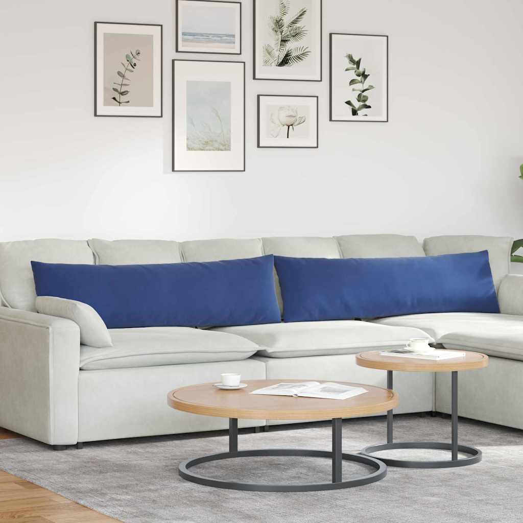 Cuscini da Divano 2 pz-Set di 2 Cuscini per Sofa Blu Polizia 145 x 40 cm