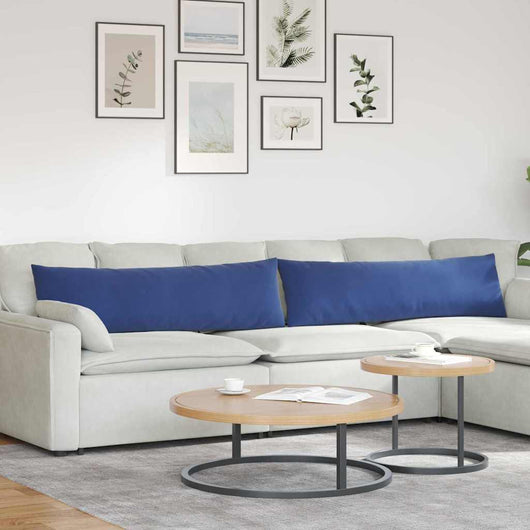 Cuscini da Divano 2 pz-Set di 2 Cuscini per Sofa Blu Polizia 145 x 40 cm