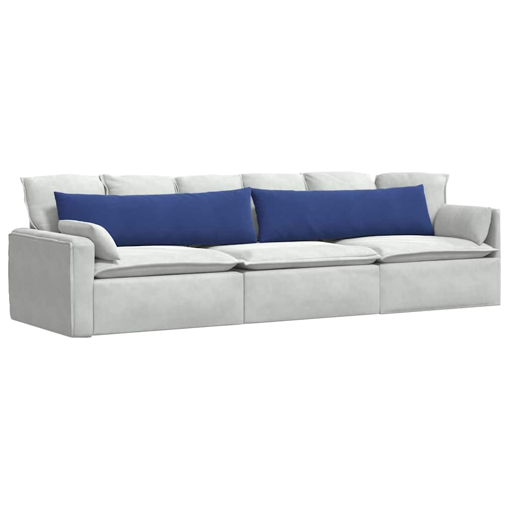 Cuscini da Divano 2 pz-Set di 2 Cuscini per Sofa Blu Polizia 145 x 40 cm
