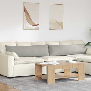 Cuscini da Divano 2 pz-Set di 2 Cuscini per Sofa Grigio chiaro 145 x 40 cm Tessuto 774512