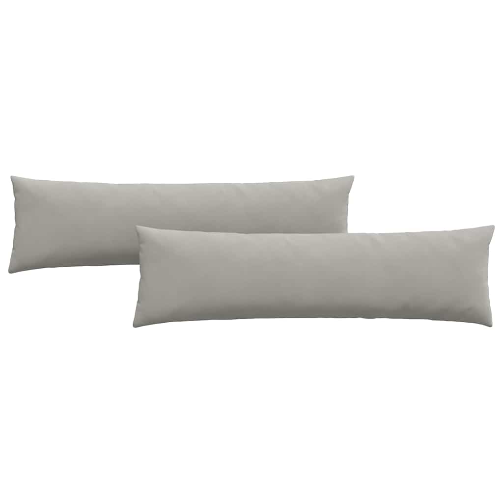 Cuscini da Divano 2 pz-Set di 2 Cuscini per Sofa Grigio chiaro 145 x 40 cm Tessuto 774512