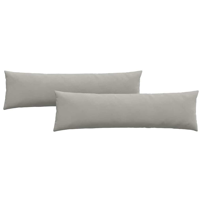 Cuscini da Divano 2 pz-Set di 2 Cuscini per Sofa Grigio chiaro 145 x 40 cm Tessuto 774512