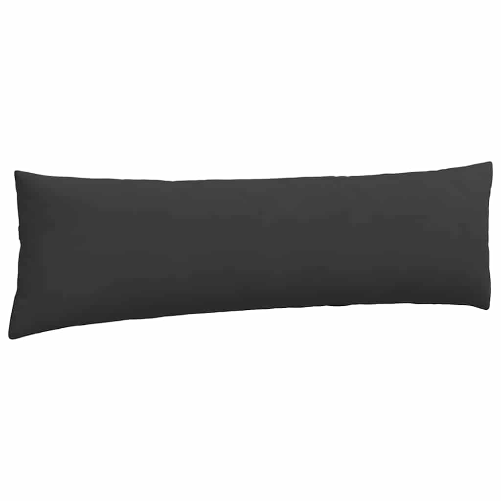 Cuscini da Divano 2 pz-Set di 2 Cuscini per Sofa Nero 145 x 40 cm Tessuto 694067