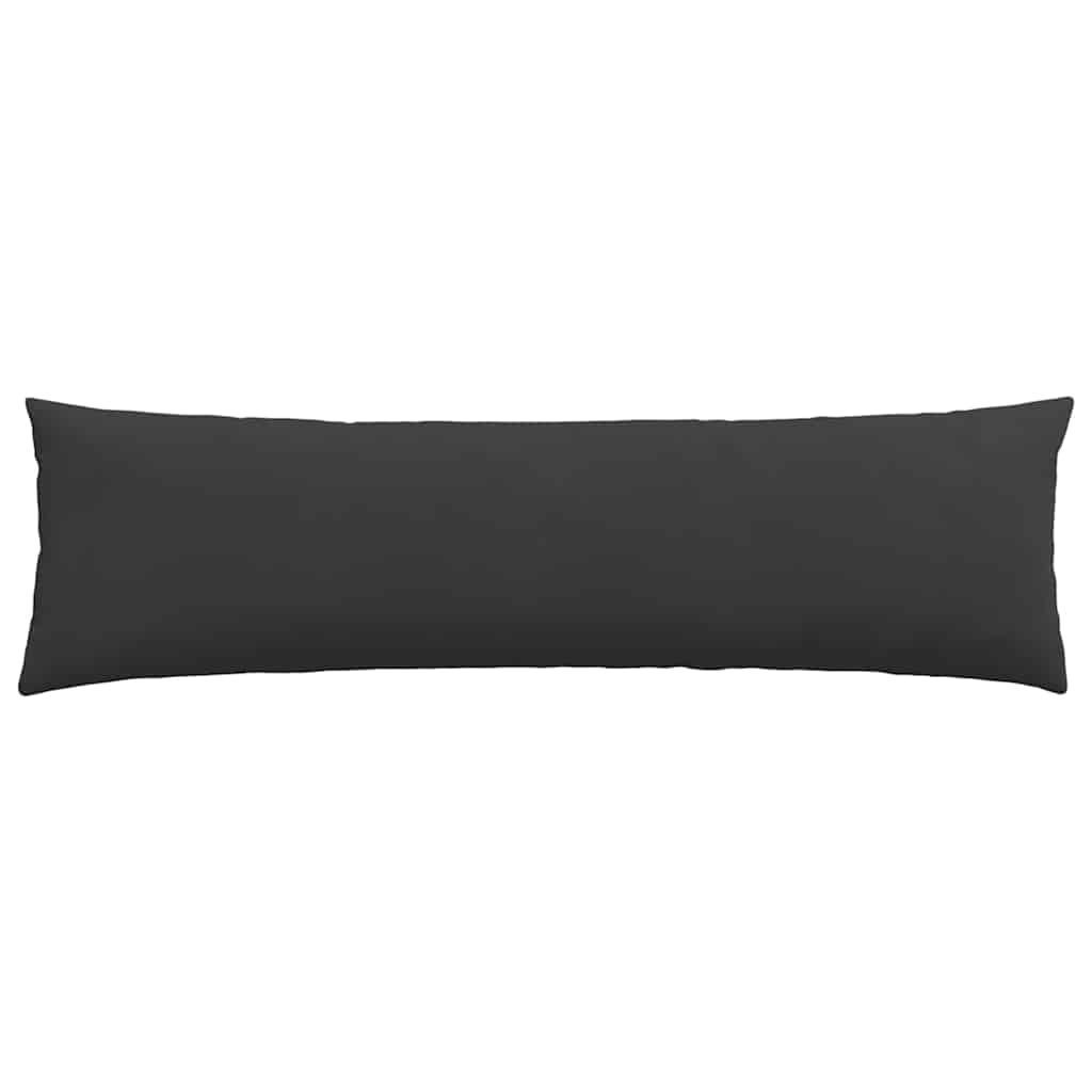 Cuscini da Divano 2 pz-Set di 2 Cuscini per Sofa Nero 145 x 40 cm Tessuto 694067