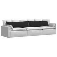 Cuscini da Divano 2 pz-Set di 2 Cuscini per Sofa Nero 145 x 40 cm Tessuto 694067