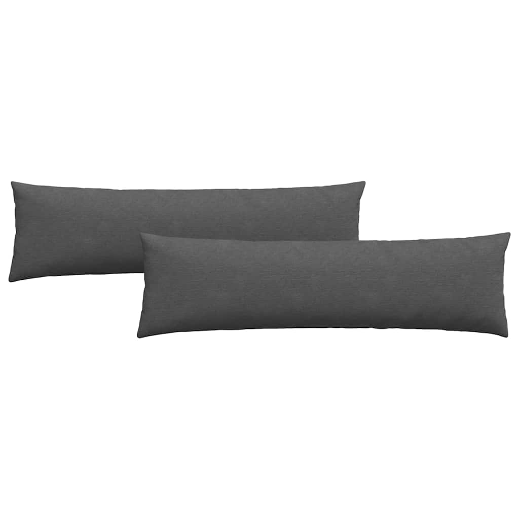Cuscini da Divano 2 pz-Set di 2 Cuscini per Sofa Grigio scuro 145 x 40 cm 169944