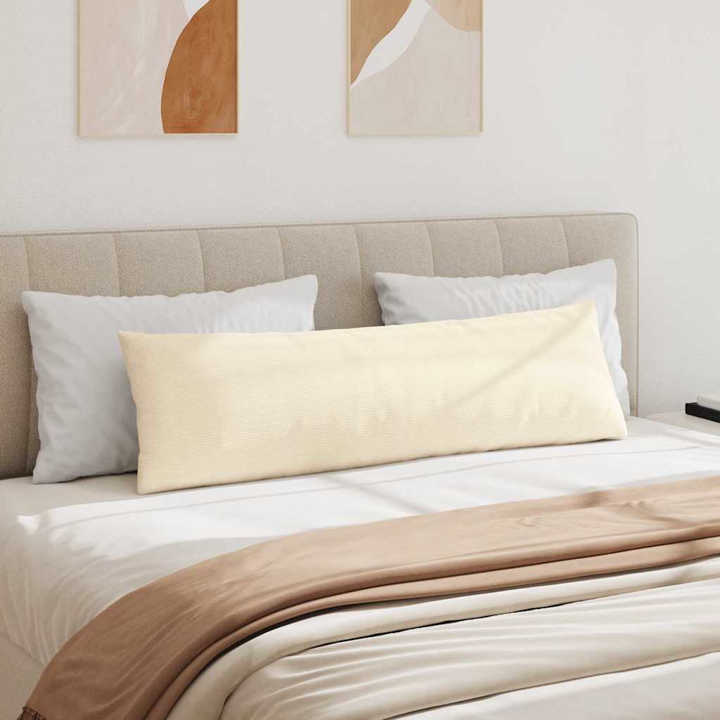 Cuscini da Divano 2 pcs Crema 145 x 40 cm Tessuto in Cords 42013862