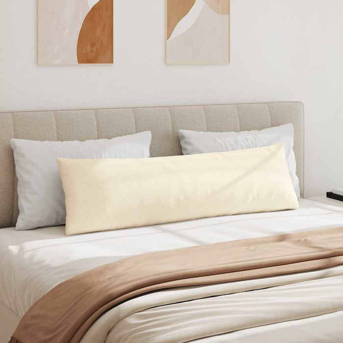 Cuscini da Divano 2 pcs Crema 145 x 40 cm Tessuto in Cords 42013862