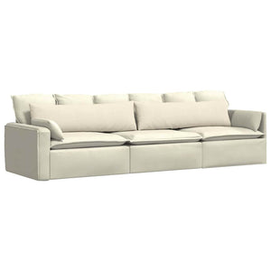 Cuscini da Divano 2 pcs Crema 145 x 40 cm Tessuto in Cords 42013862