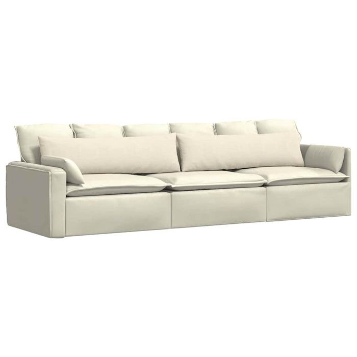 Cuscini da Divano 2 pcs Crema 145 x 40 cm Tessuto in Cords 42013862