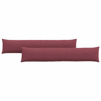 Cuscini da Divano 2 pz-Set di 2 Cuscini per Sofa Rosso Vino 200 x 40 cm Tessuto