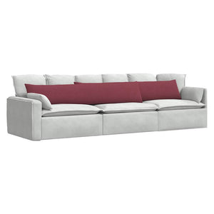 Cuscini da Divano 2 pz-Set di 2 Cuscini per Sofa Rosso Vino 200 x 40 cm Tessuto