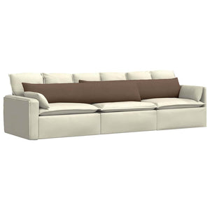 Cuscini da Divano 2 pz-Set di 2 Cuscini per Sofa Marrone 200 x 40 cm Tessuto