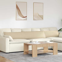 Cuscini da Divano 2 pz-Set di 2 Cuscini per Sofa Crema 200 x 40 cm Tessuto 629522