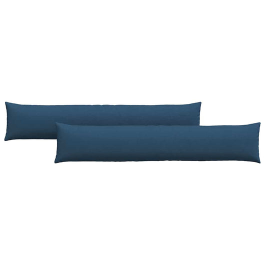 Cuscini da Divano 2 pz-Set di 2 Cuscini per Sofa Blu 200 x 40 cm Tessuto